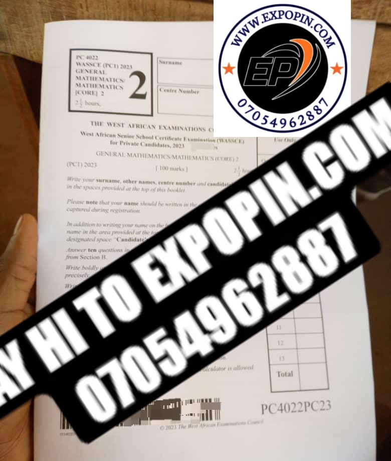 2023 Waec Gce Mathematics Runz Expo Pin 2023 Waec Gce Mathematics Runz Expo Pin